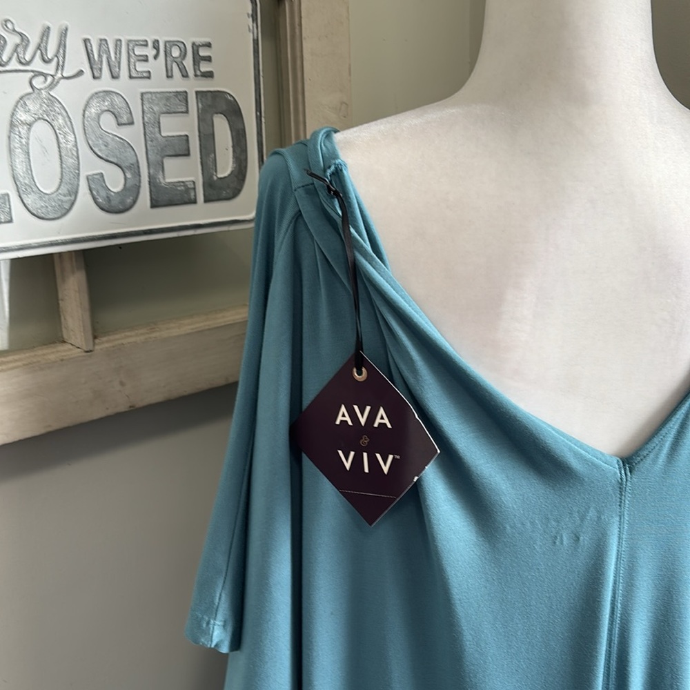 Ava & Viv Teal Maxi Dress - Picture 9 of 11